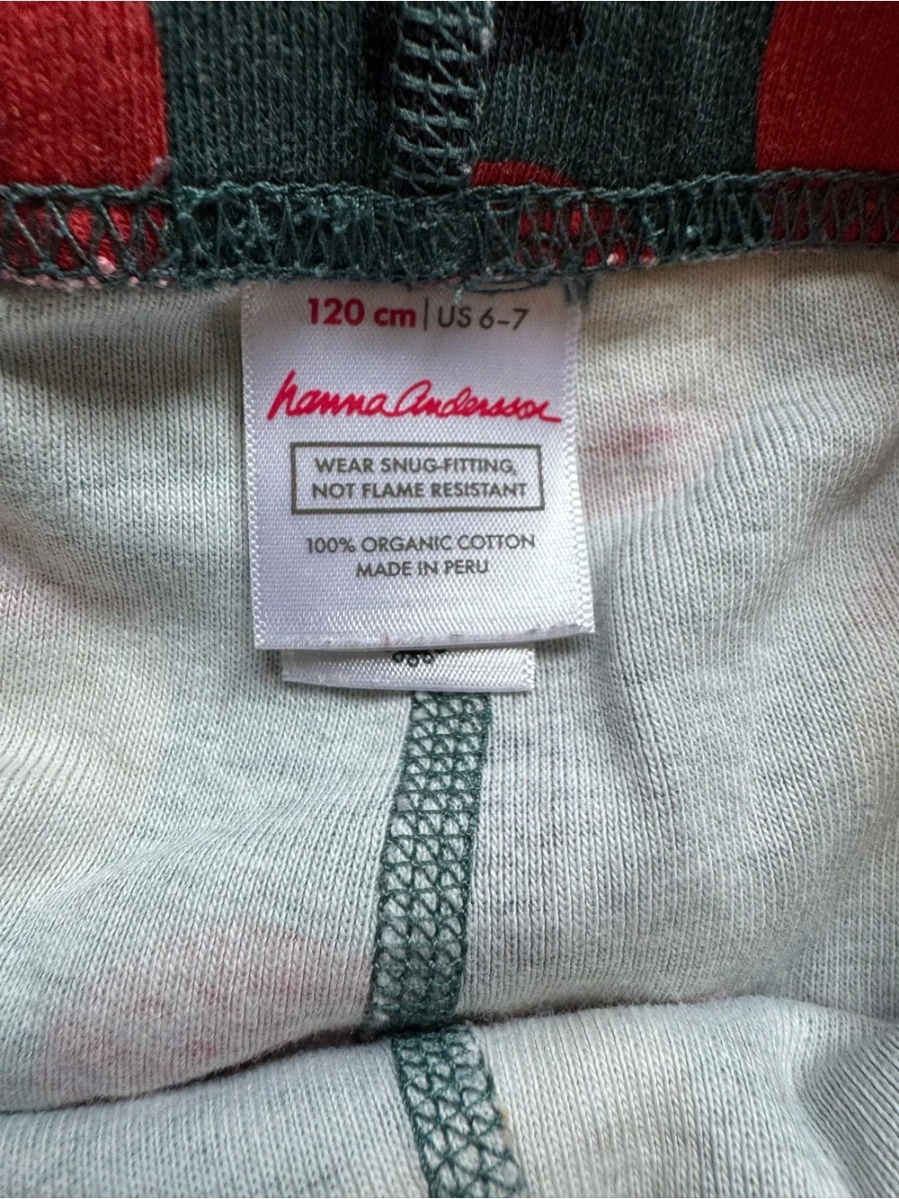Hanna Andersson Apple Print Pajama Set 6-7 Fall Organic Cotton Pj’s Long Sleeve
